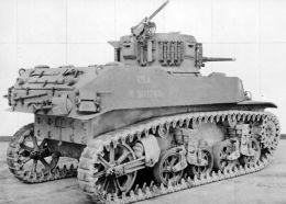 Parte trasera de un M5 Light Tank.
