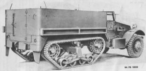 Parte trasera de un M5 Half-track Personnel Carrier.