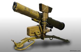 9P135 Fagot missile launcher at Engineering Technologies 2012.jpg