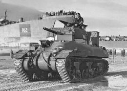 Un Ram OP/Command durante el Desembarco de Normandía en junio de 1944.