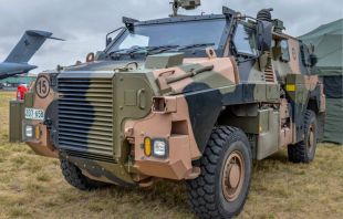 Bushmaster Protected Mobility Vehicle on display at Centenary of Military Aviation 2014.jpg