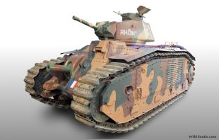 Renault B1 bis,Tanks in the Musée des Blindés, France, pic-9.jpg
