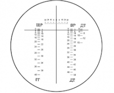 Retícula de una mira TMFD-7.