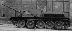 Prototipo SU-85-II con cañón D-5S, modelo finalmente elegido para producción.