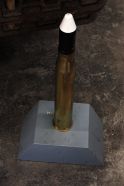 Un proyectil perforante de 5 cm para el cañón KwK 39 expuesto en el Panzer Museum de Munster.