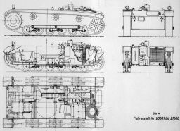 Plano del chasis del Panzer II Ausf. a.